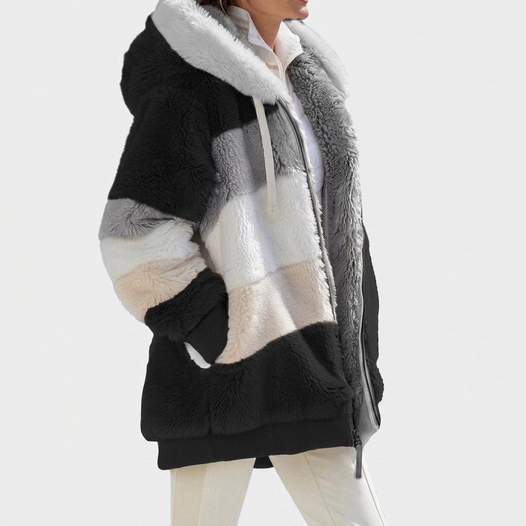 Zolvenne | Women's Hooded Sherpa Puffer Jacket
